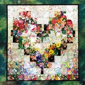 Heart in Bloom - Whims Watercolor Quilt Kit - precut 2" squares - perfect for the beginner or experienced!