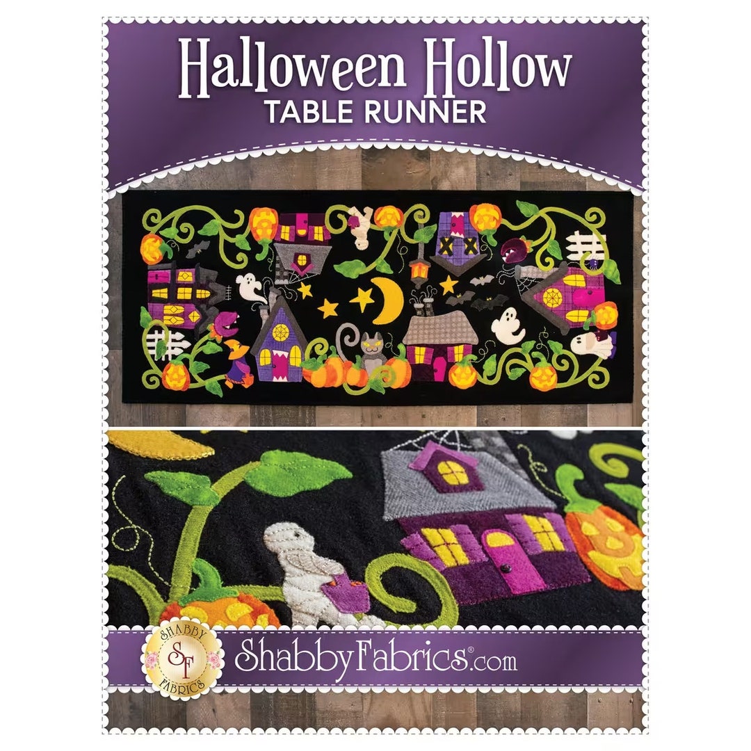 Shabby Fabrics - Halloween Hollow Table Runner Pattern - New! - Etsy