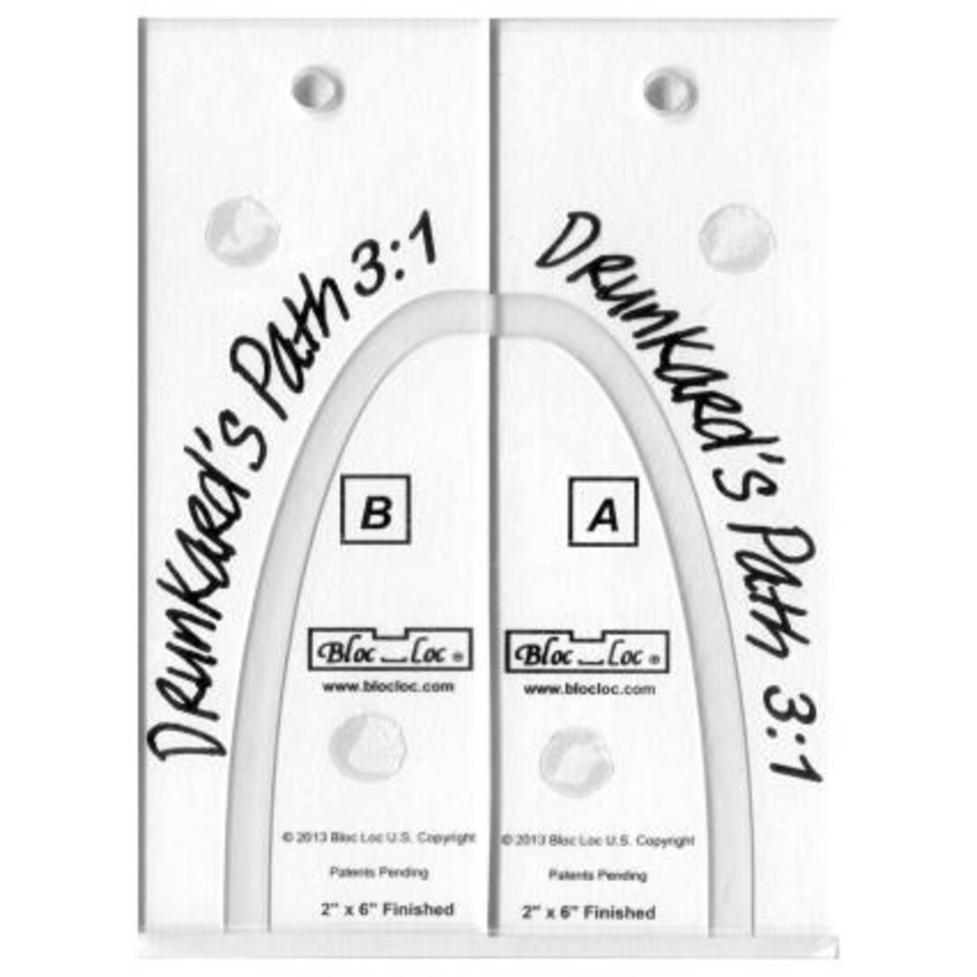 Bright Path Ruler Pdf Bloc Loc - Drunkard’s Path Ruler 3:1 Ratio Set (2