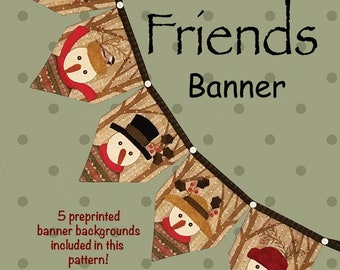 All Through The Night- Winter Friends Banner - Pattern - New!