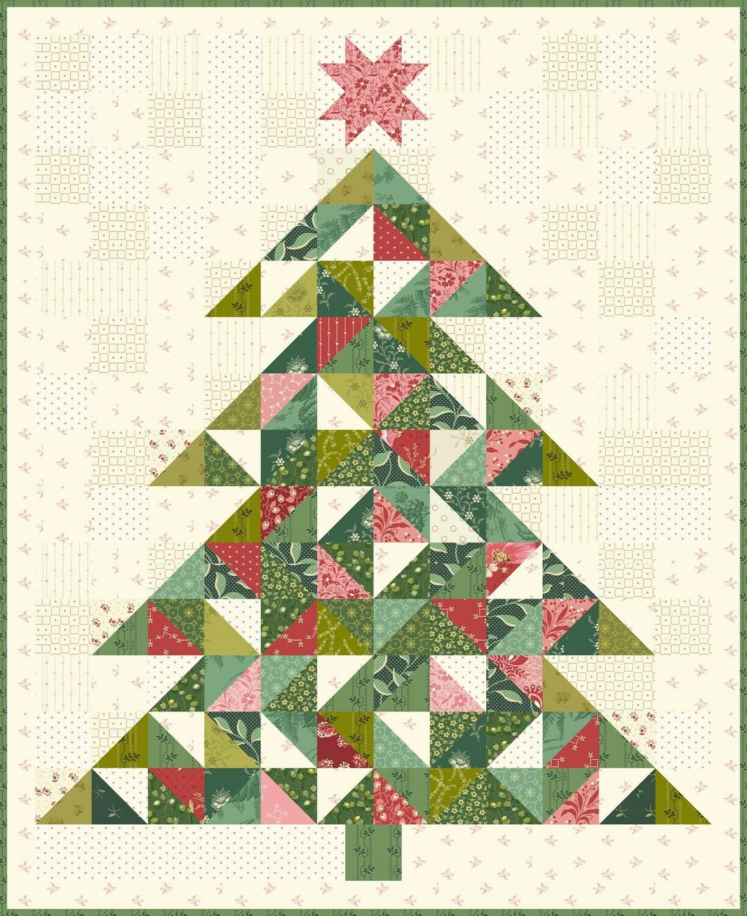 Laundry Basket Quilts Christmas Tree Pieced Pattern Etsy