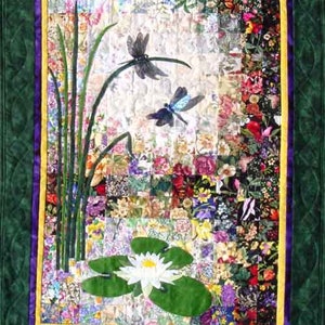 Dragonflies & Lilypads - Whims Watercolor Quilt Kit - precut 2" squares - perfect for the beginner or experienced!