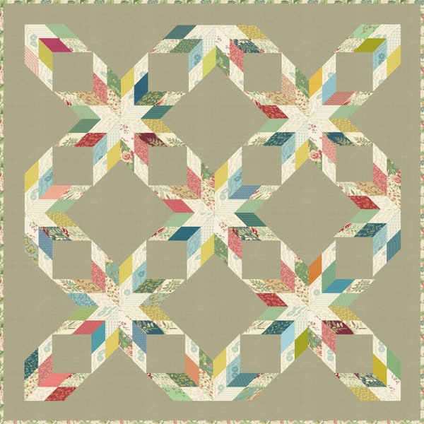 Laundry Basket Quilts - Lemoyne Star - Pieced Pattern