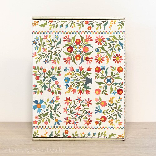 Laundry Basket Quilts Silhouettes Flower Box Appliques Etsy