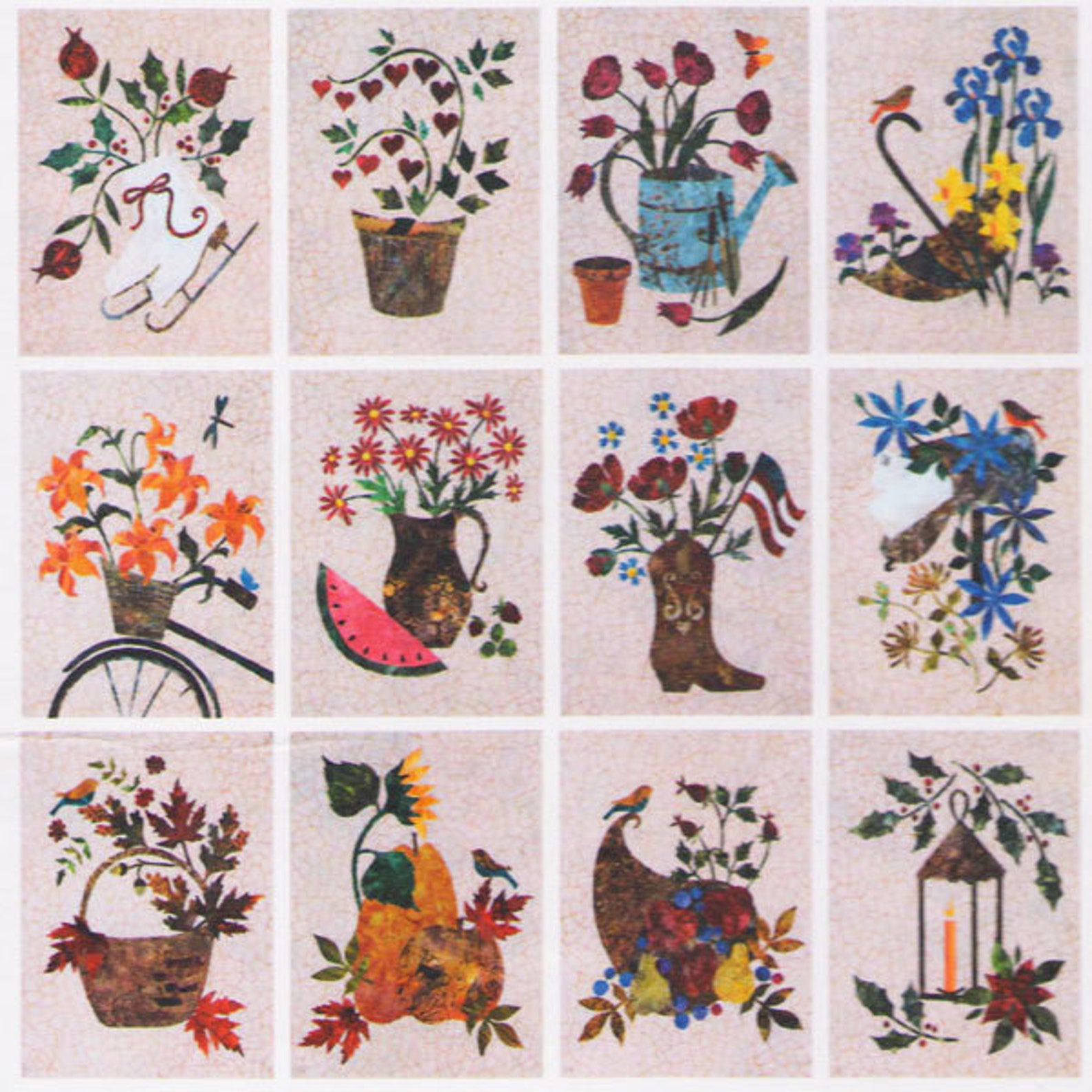 Laundry Basket Quilts Seasonal Silhouettes Appliques Buy Etsy
