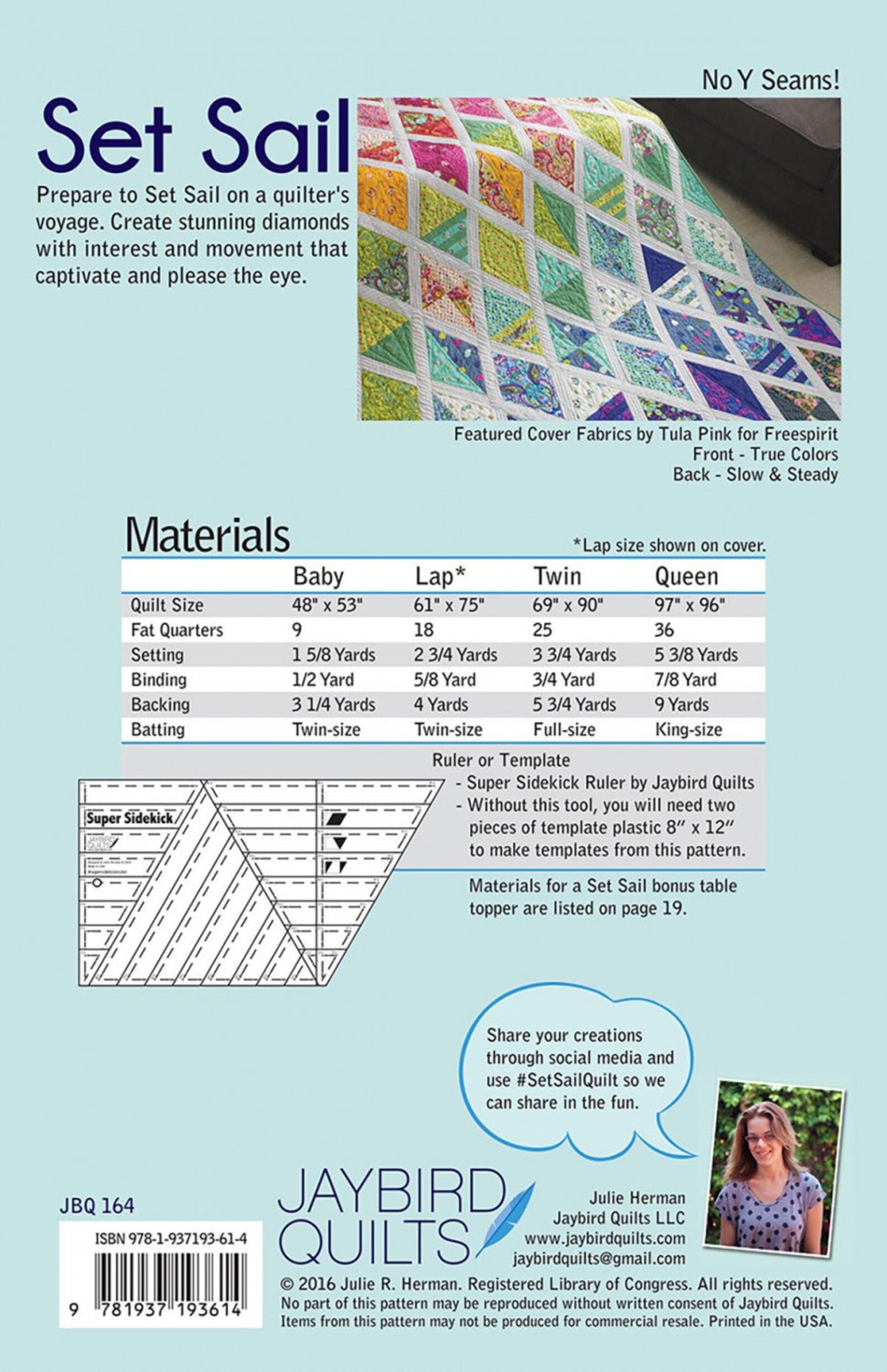 Jaybird Quilts Set Sail JBQ164 Pattern New Etsy