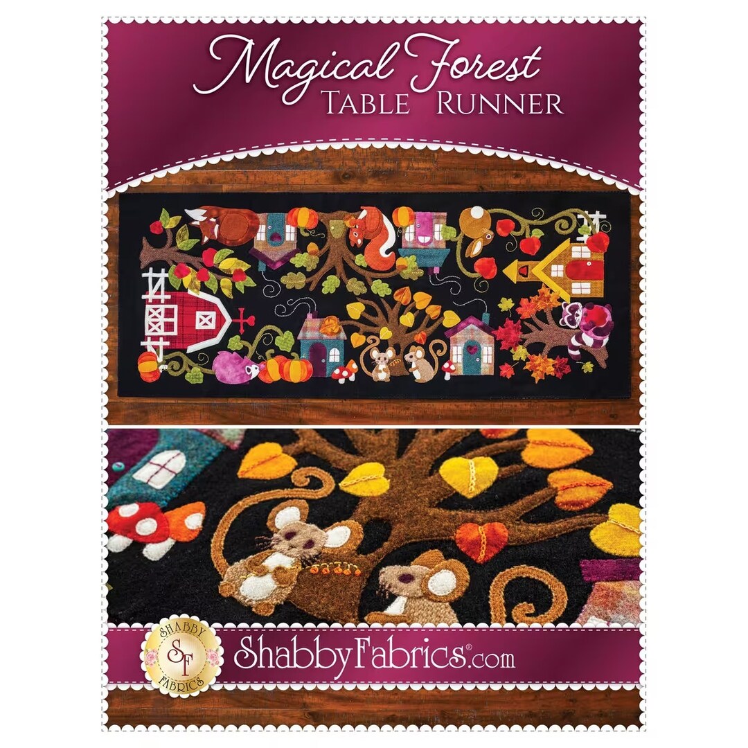 Shabby Fabrics - Magical Forest Table Runner Pattern - New! - Etsy