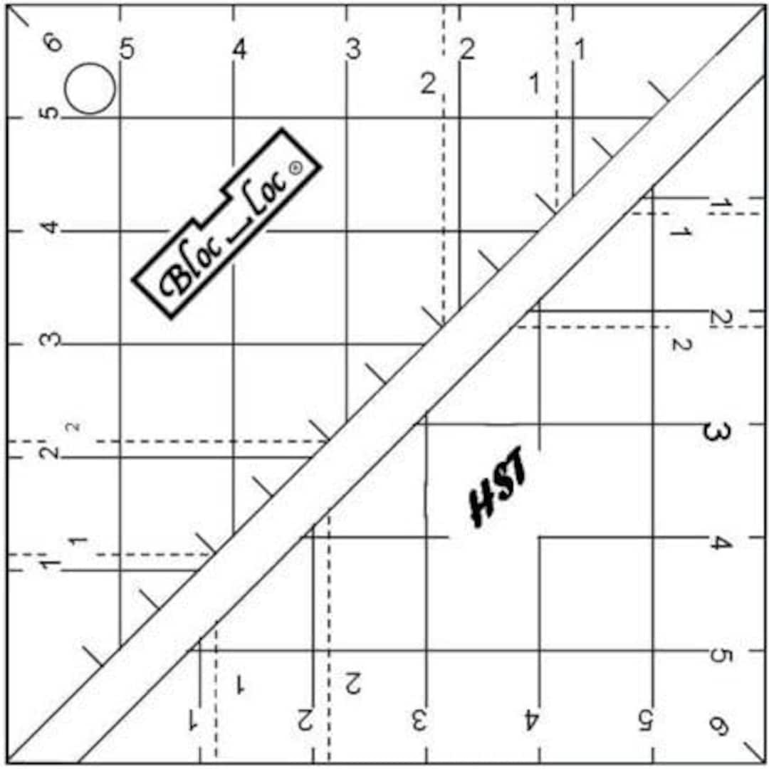 Bloc Loc - Half-square Triangle on Point Ruler 6” - Etsy
