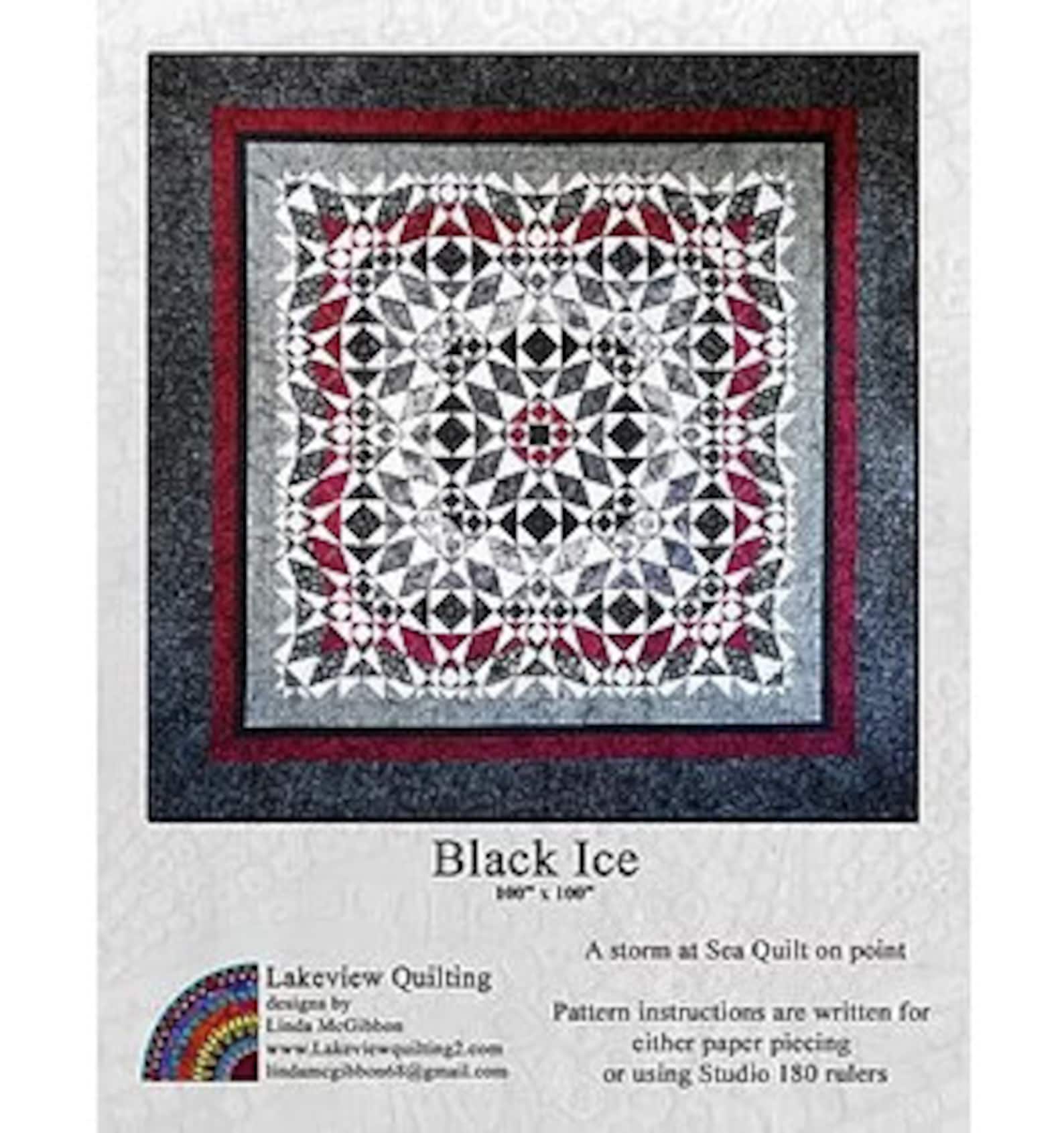 Lakeview Quilts Black Ice Pattern kit Etsy