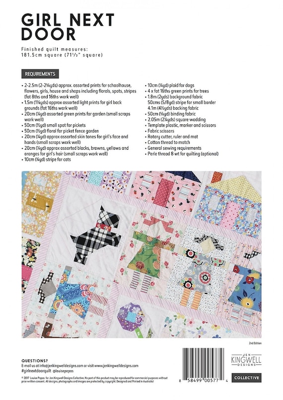 Jen Kingwell Designs - Girl Next Door Pattern # JKD-5774