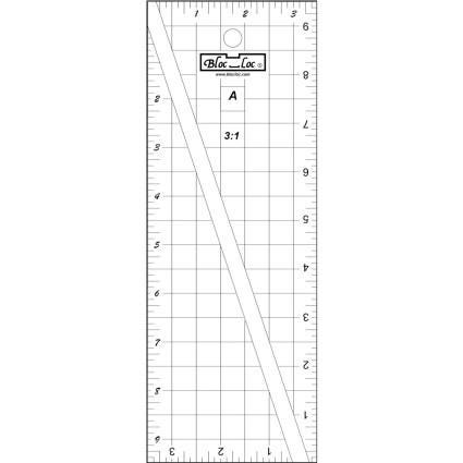 Bloc Loc - Half-rectangle Triangle Ruler 3:1 Large Set (3-1/2