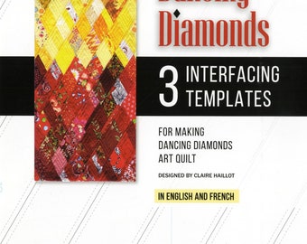 PlumEasy Patterns - Dancing Diamonds Interfacing Template 3-pack - Pattern - New!