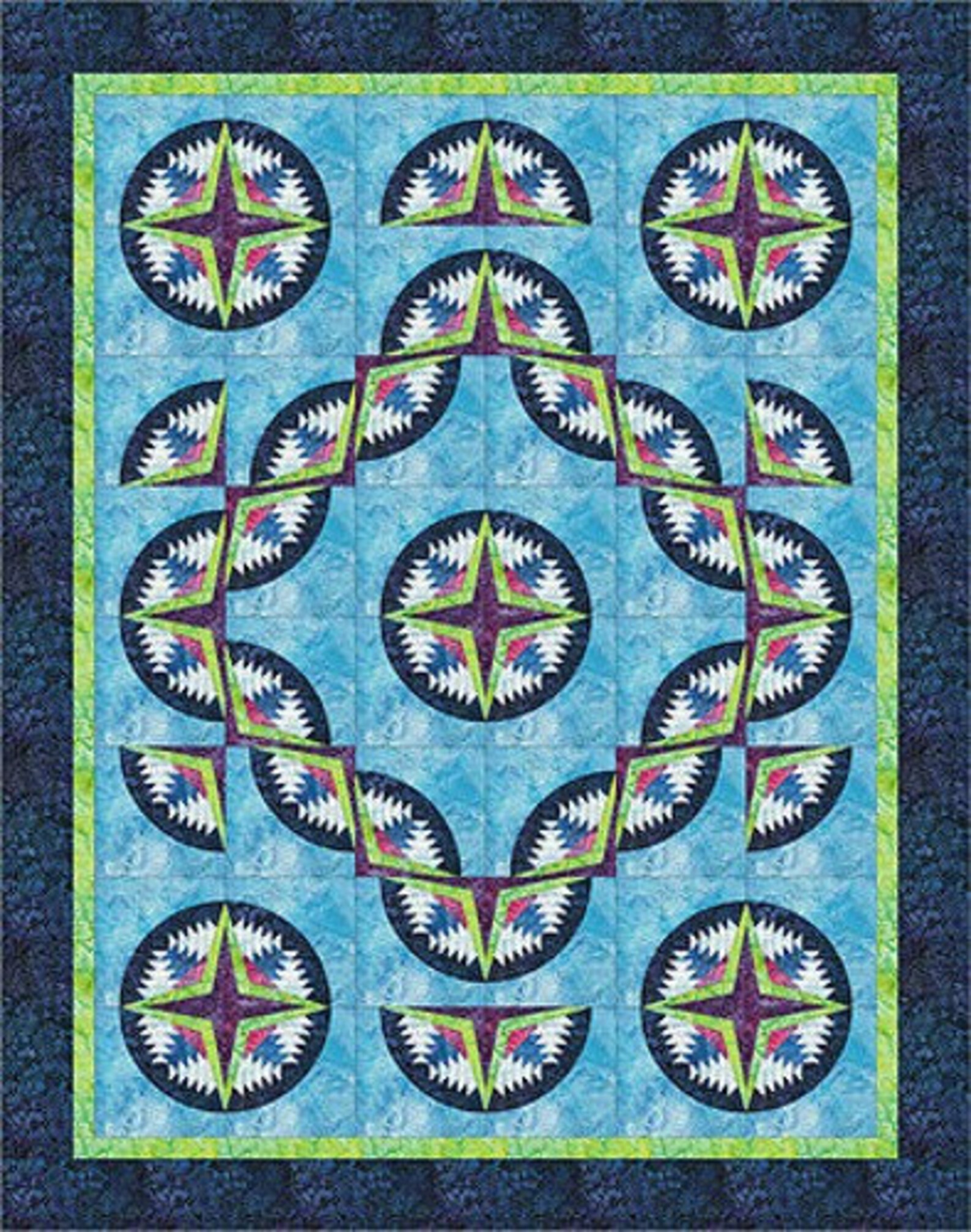 Lakeview Quilts Drunken Pineapple Pattern Etsy