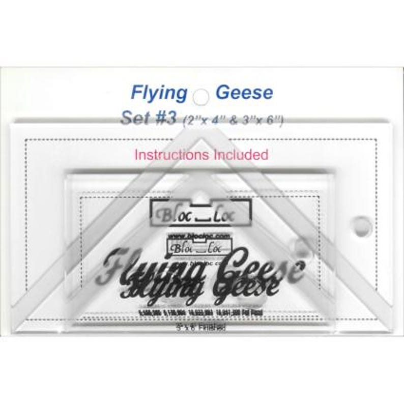 Loc Block Ruler Bloc Loc - Flying Geese Ruler Set 3 - 2