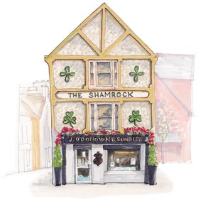 The Shamrock, Passage West, Cork. 7&quot;x7&quot;