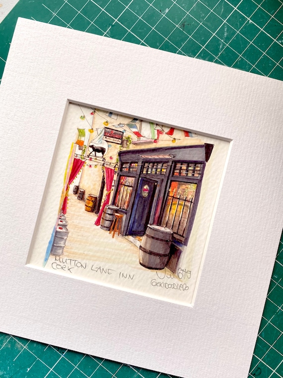 Mutton Lane Inn Print, Cork City Pub, Irish Art