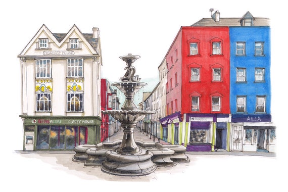 Berwick fountain, Grand Parade, Cork city, Cork. 10”x12”