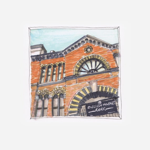 English Market Cork, 7"x7"