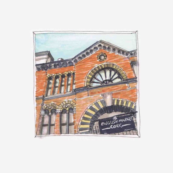 The English Market, Cork city, Cork. 7"x7"