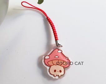 Cottagecore Mushroom  1.5" Acrylic Phone Charm