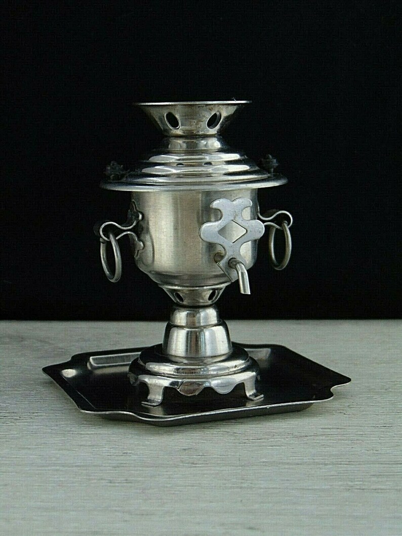 Small souvenir USSR Soviet Stainless steel. Samovar Miniature