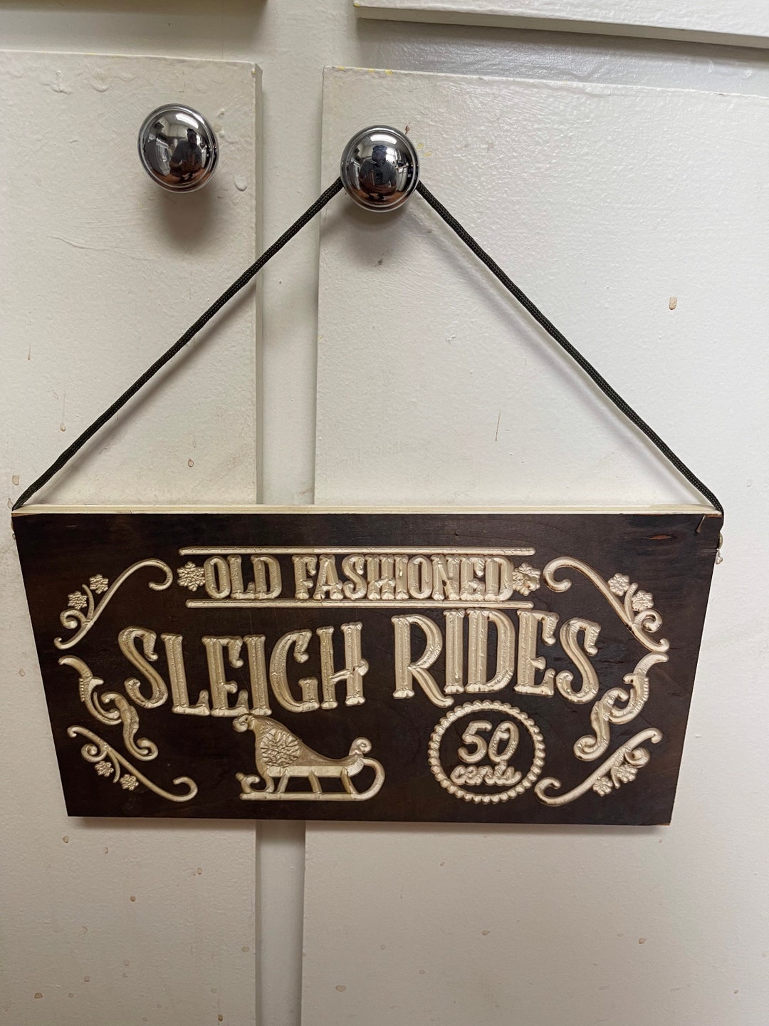 Sleigh Races Sign Old Fashioned Sleigh Rides Sign Rustic Christmas Holiday Decor - Etsy