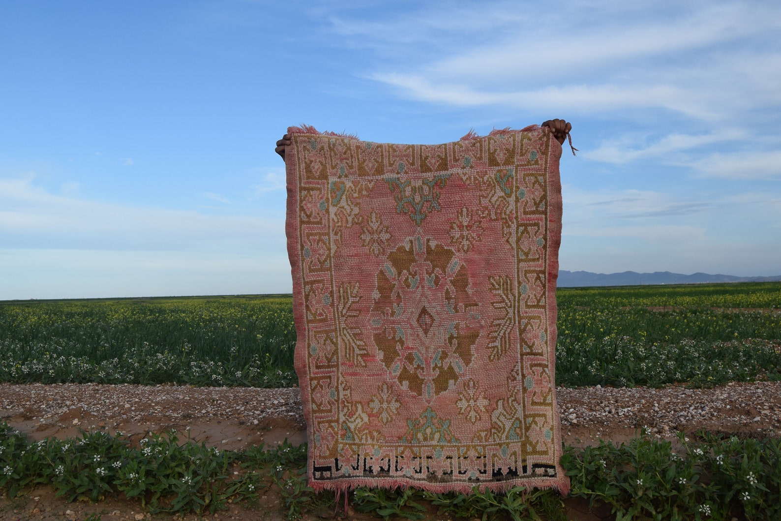 Muebles marroquíes vintage bereber vintage alfombra bordada Etsy