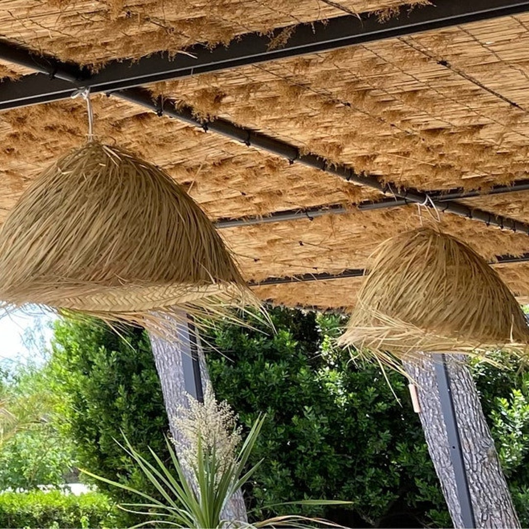 Wicker Lamp Shade Rattan Suspension Moroccan Handmade Rattan Chandelier