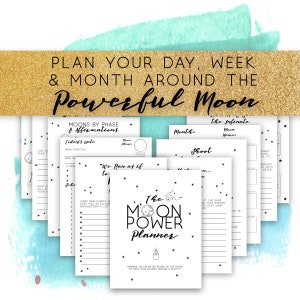 Dateless Moon Power Planner: Live your most magical life every single day! Printable planner in A5, B6 & Full Page Sizes!