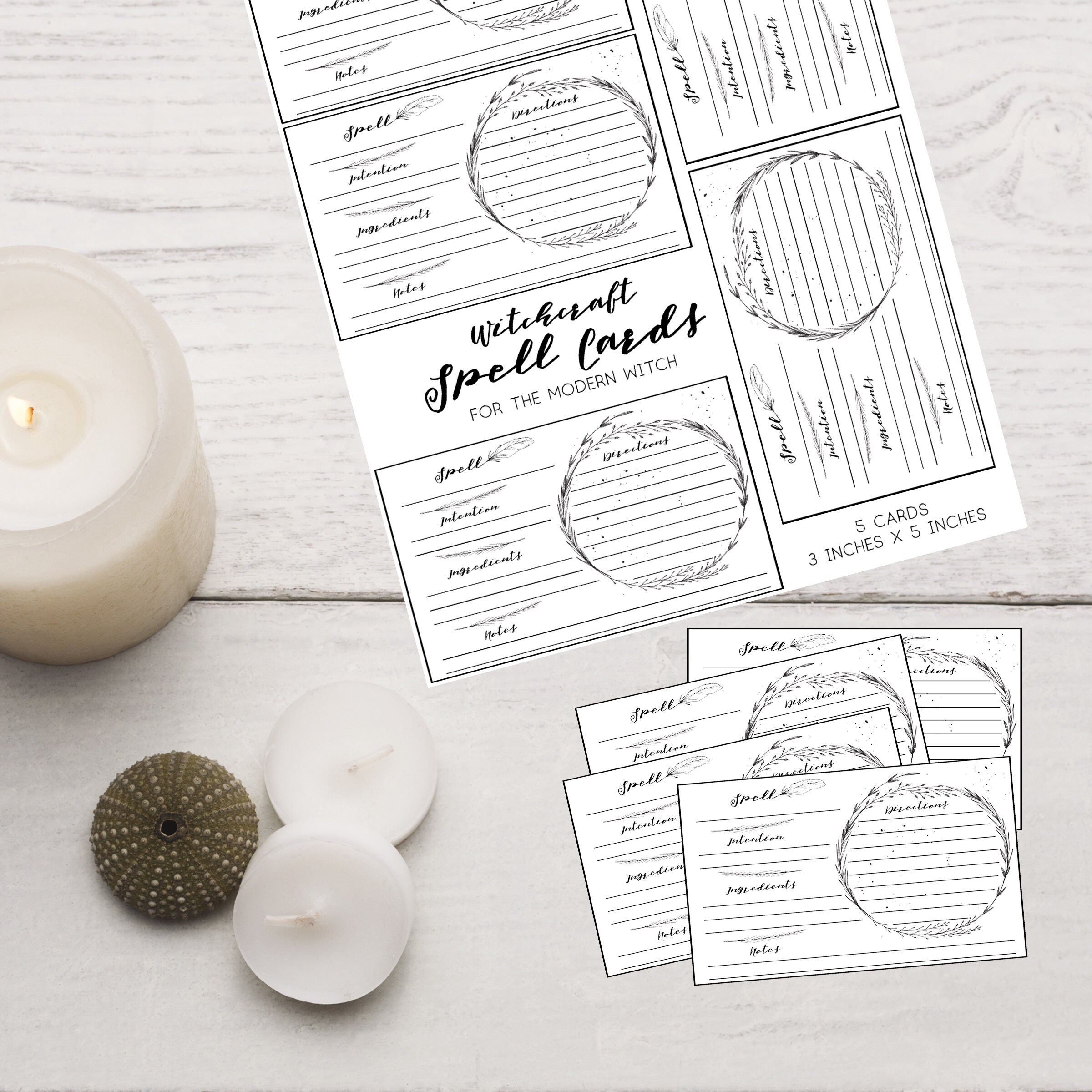 3in X 5in Witch Craft Wicca Spell Cards for Magick and Apothecary - Etsy