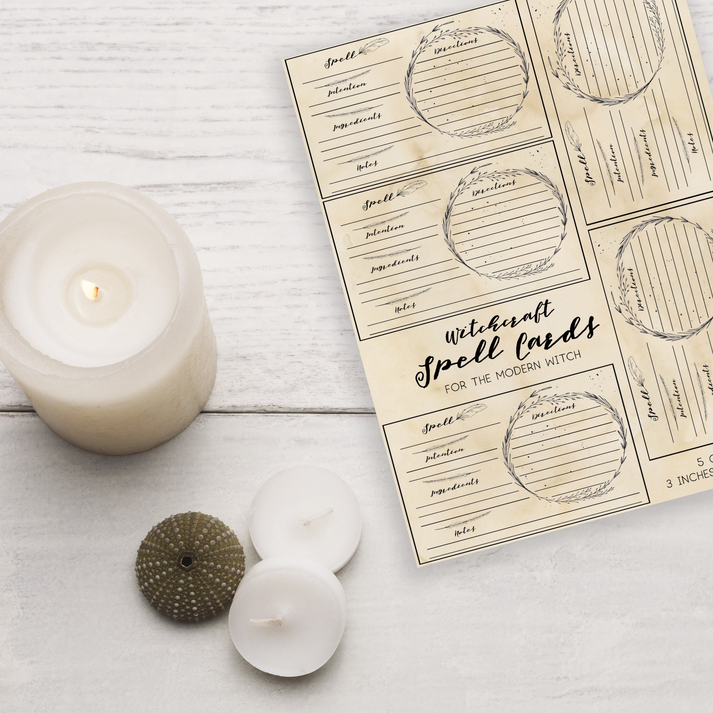 3in X 5in Witch Craft Wicca Spell Cards for Magick and Apothecary - Etsy