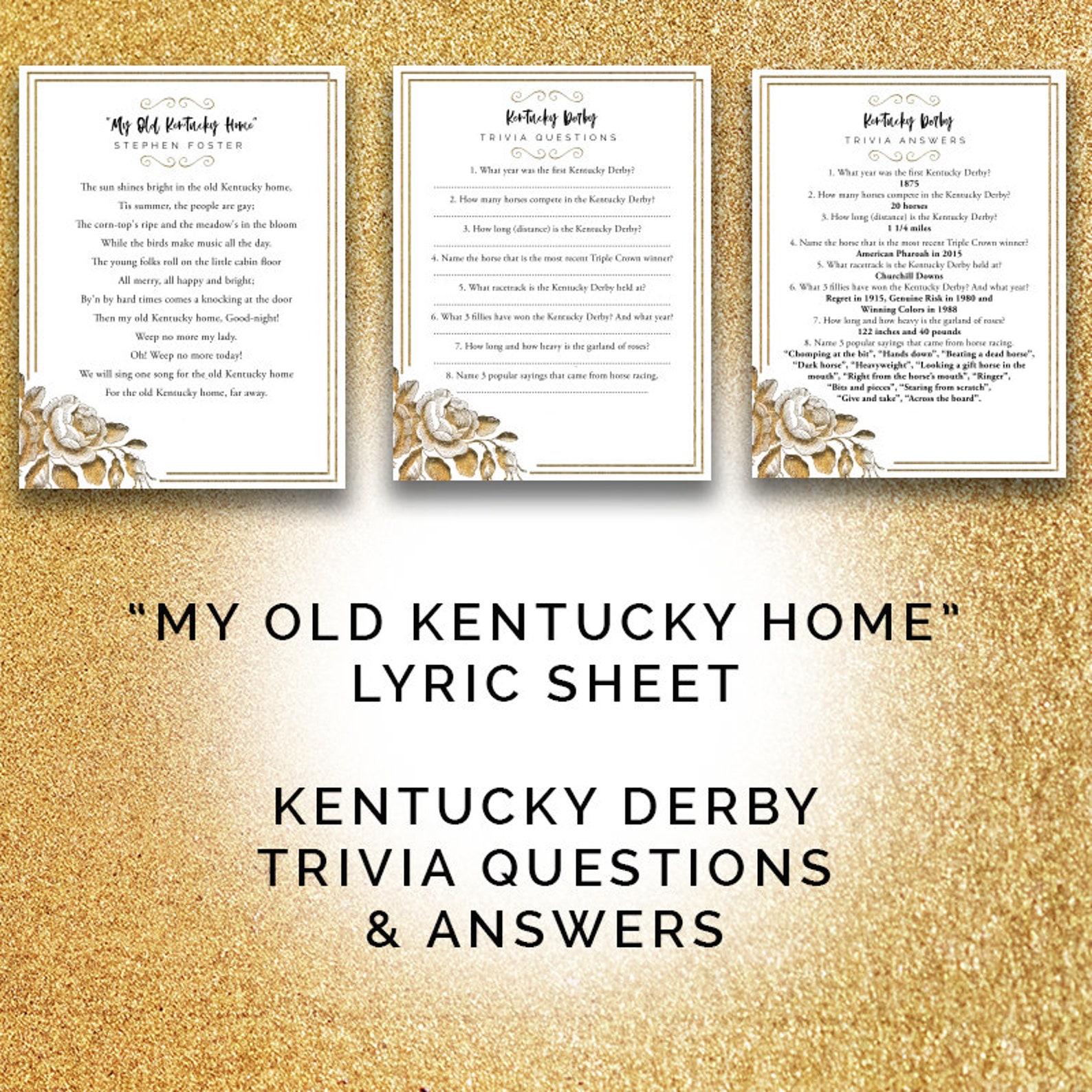 The Ultimate Kentucky Derby Party Pack Printable Etsy