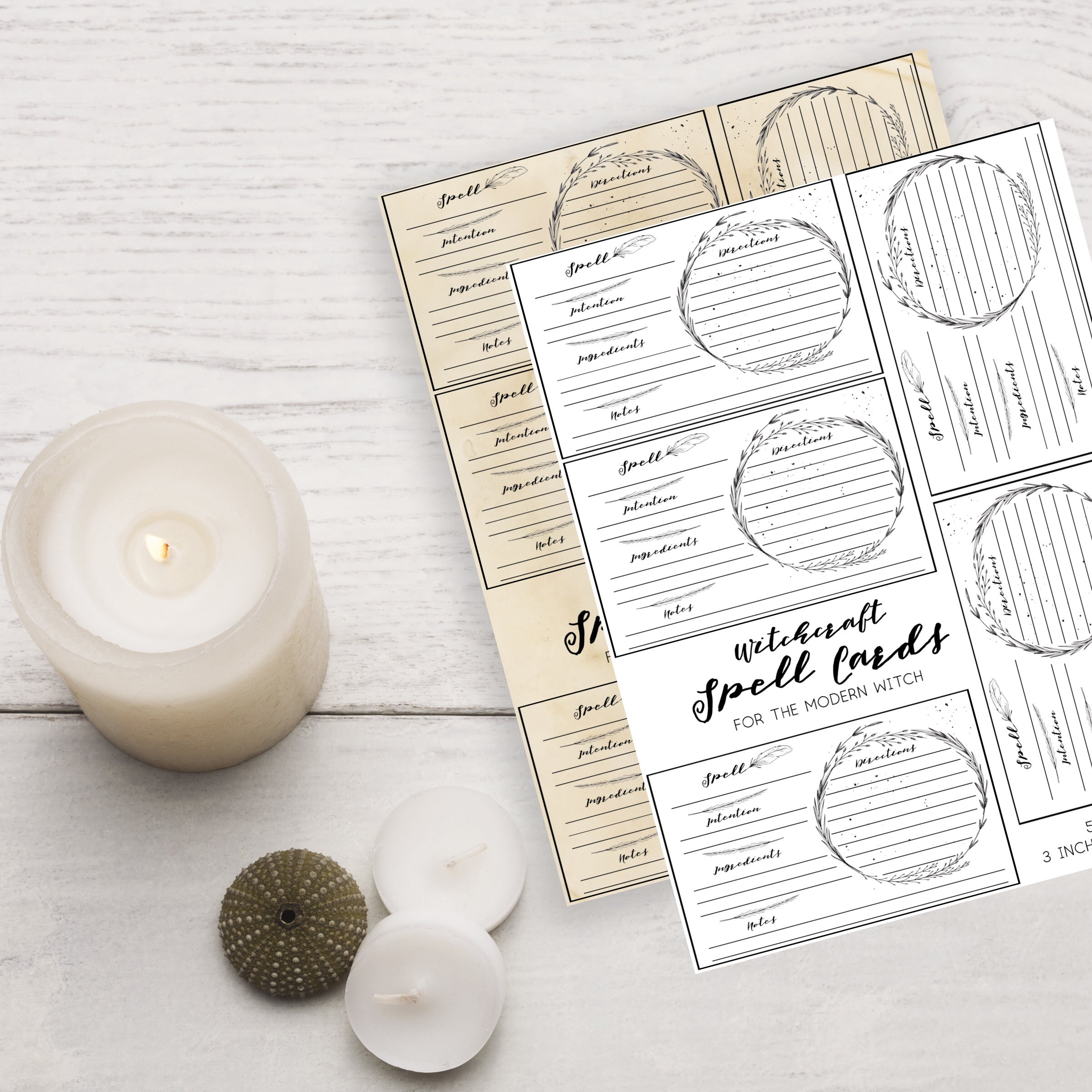 3in X 5in Witch Craft Wicca Spell Cards for Magick and Apothecary - Etsy