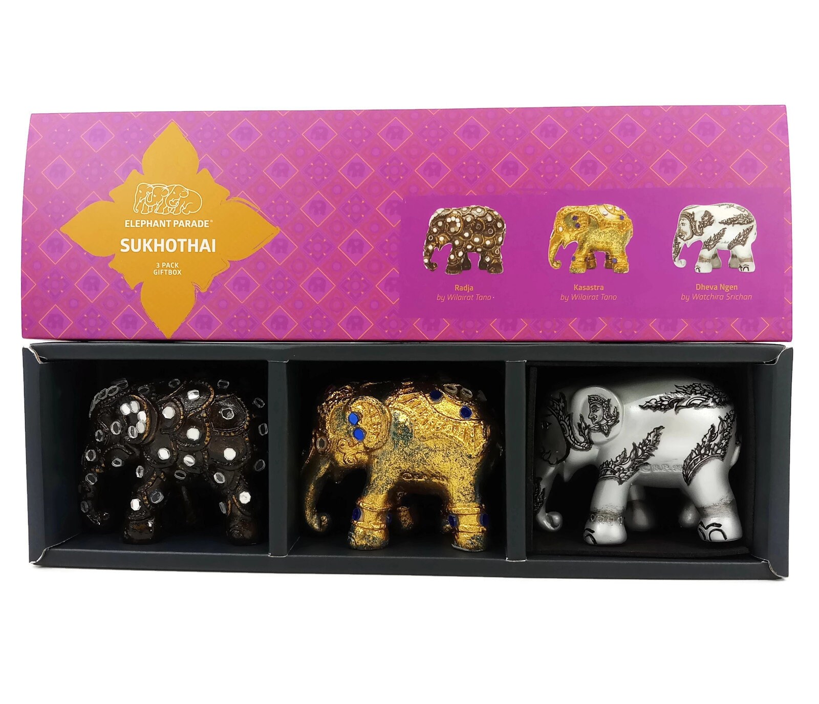 3pack Sukotai 7cm Elephant Parade Statue Elephant Resin Etsy UK
