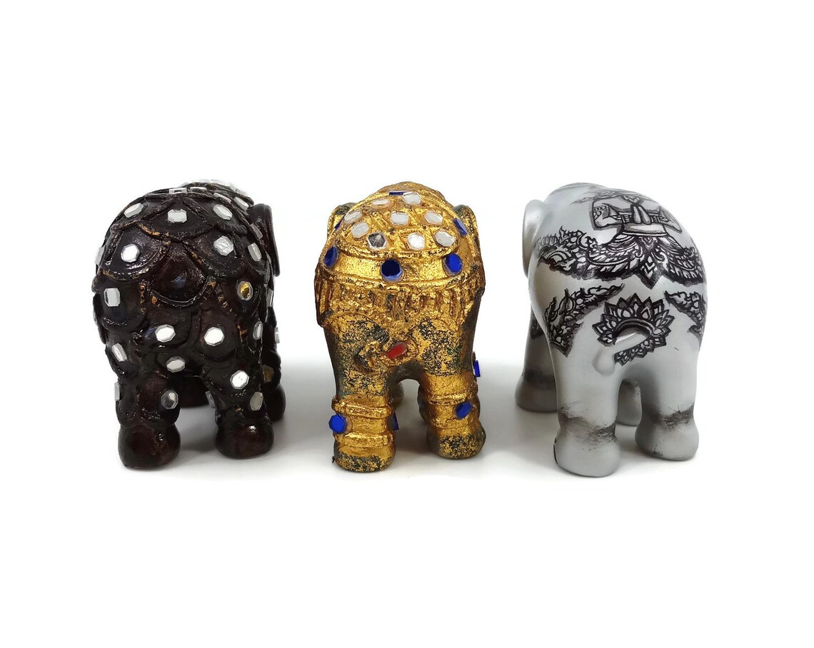 3pack Sukotai 7cm Elephant Parade Statue Elephant Resin Etsy UK