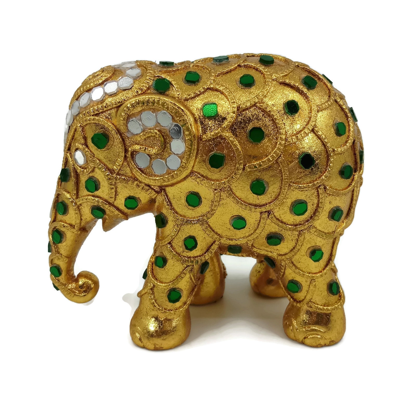 Ayutthaya Gold 10cm Elephant parade Statue Elephant Resin Etsy