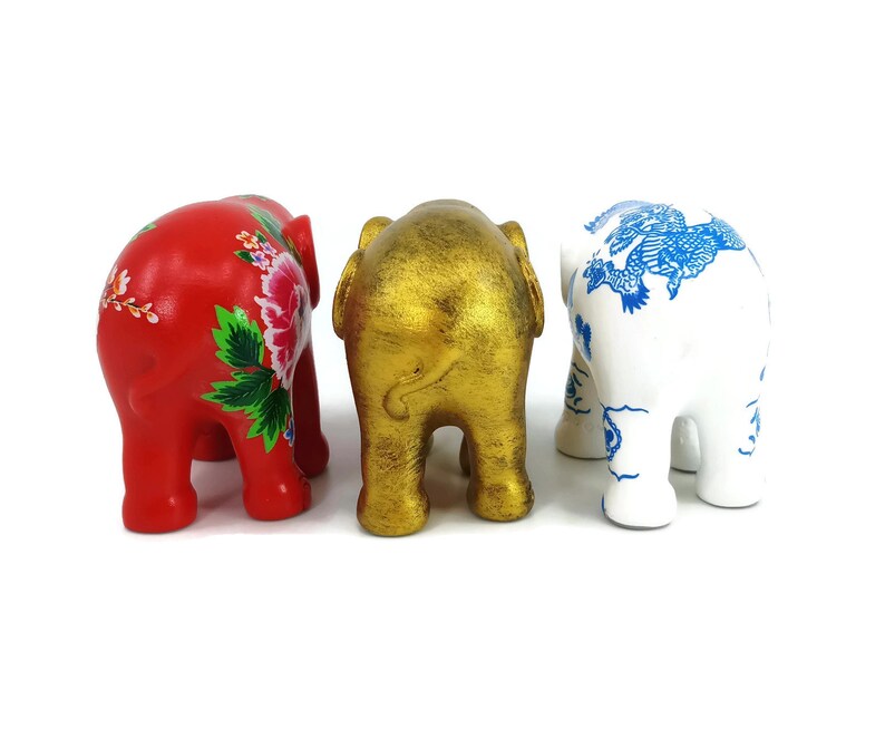 3pack Fortune 7cm Elephant Parade Statue Elephant Resin Etsy