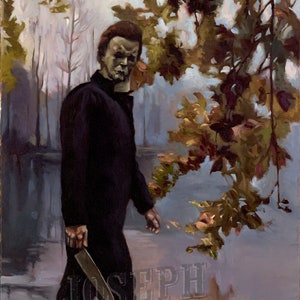 Michael Myers from Halloween in a Monet