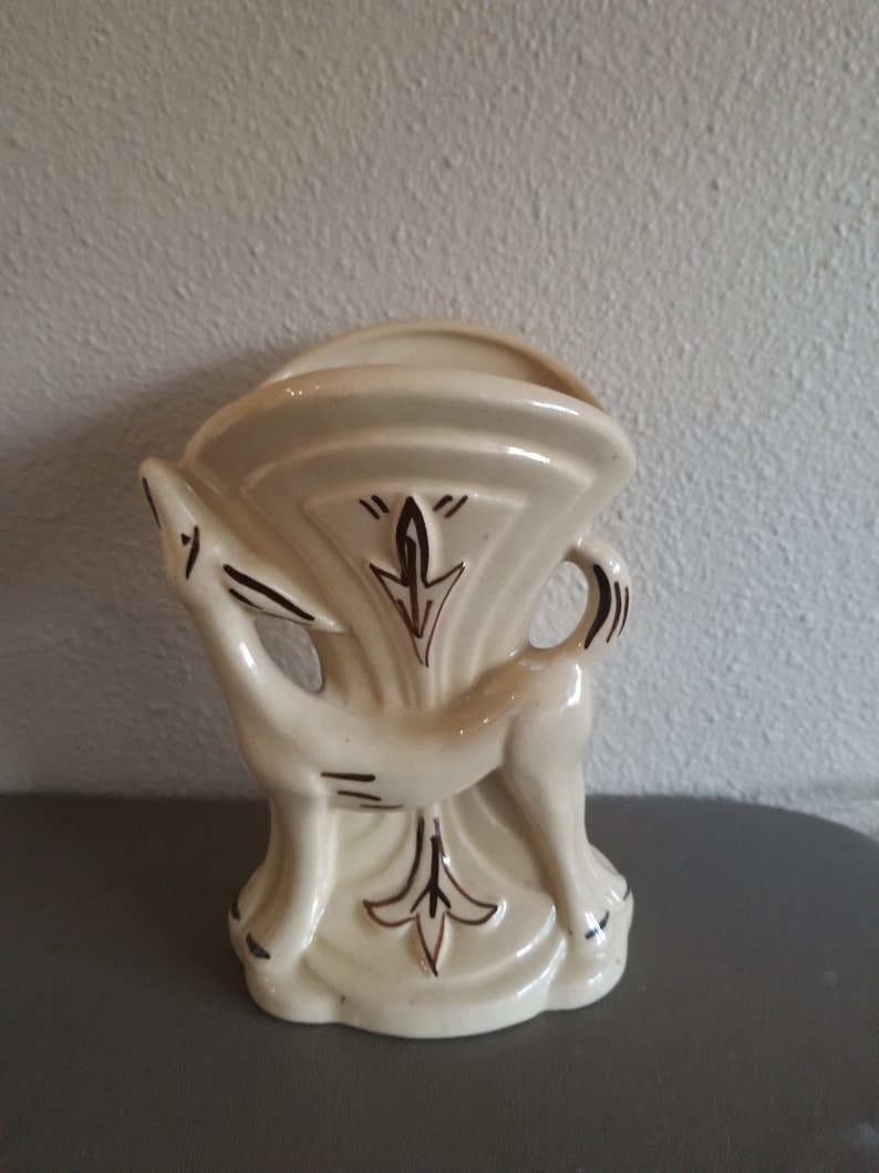 Vintage deer vase Etsy