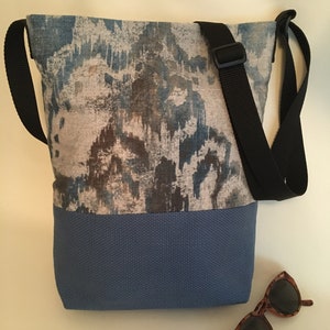 Fabric Shoulder Bag / Cross Body Bag / Blue Shoulder Bag