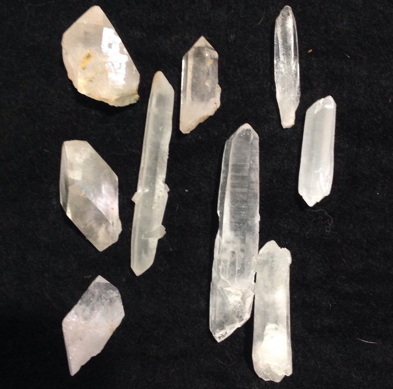 Quartz points9 pieces clear quartz