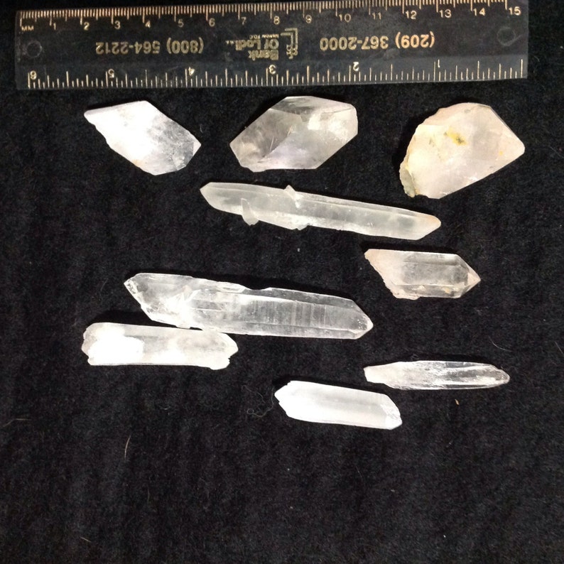 Quartz points9 pieces clear quartz