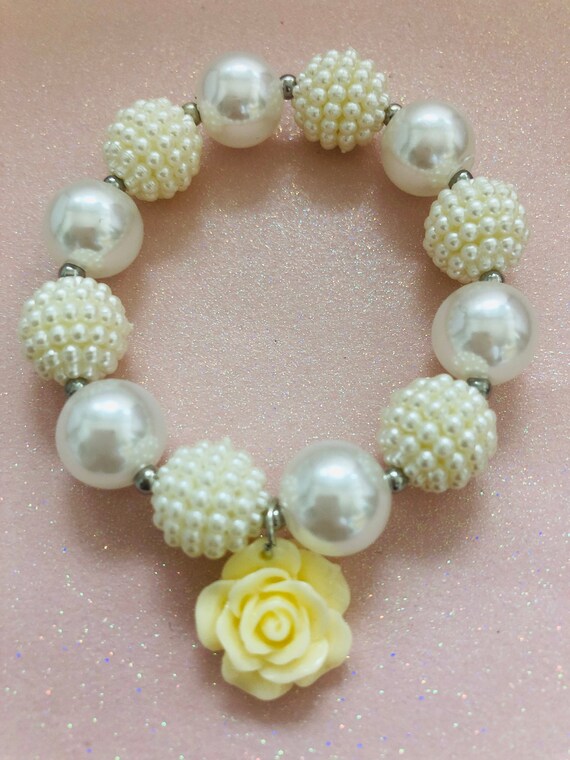 flower girl bracelet etsy
