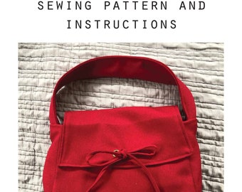 Shoulder Bag Purse Sewing Pattern and Instructions (Fully lined purse)