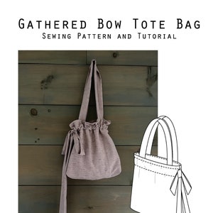 Tie-Up Bow Gathered Tote Bag Muster und Anweisungen