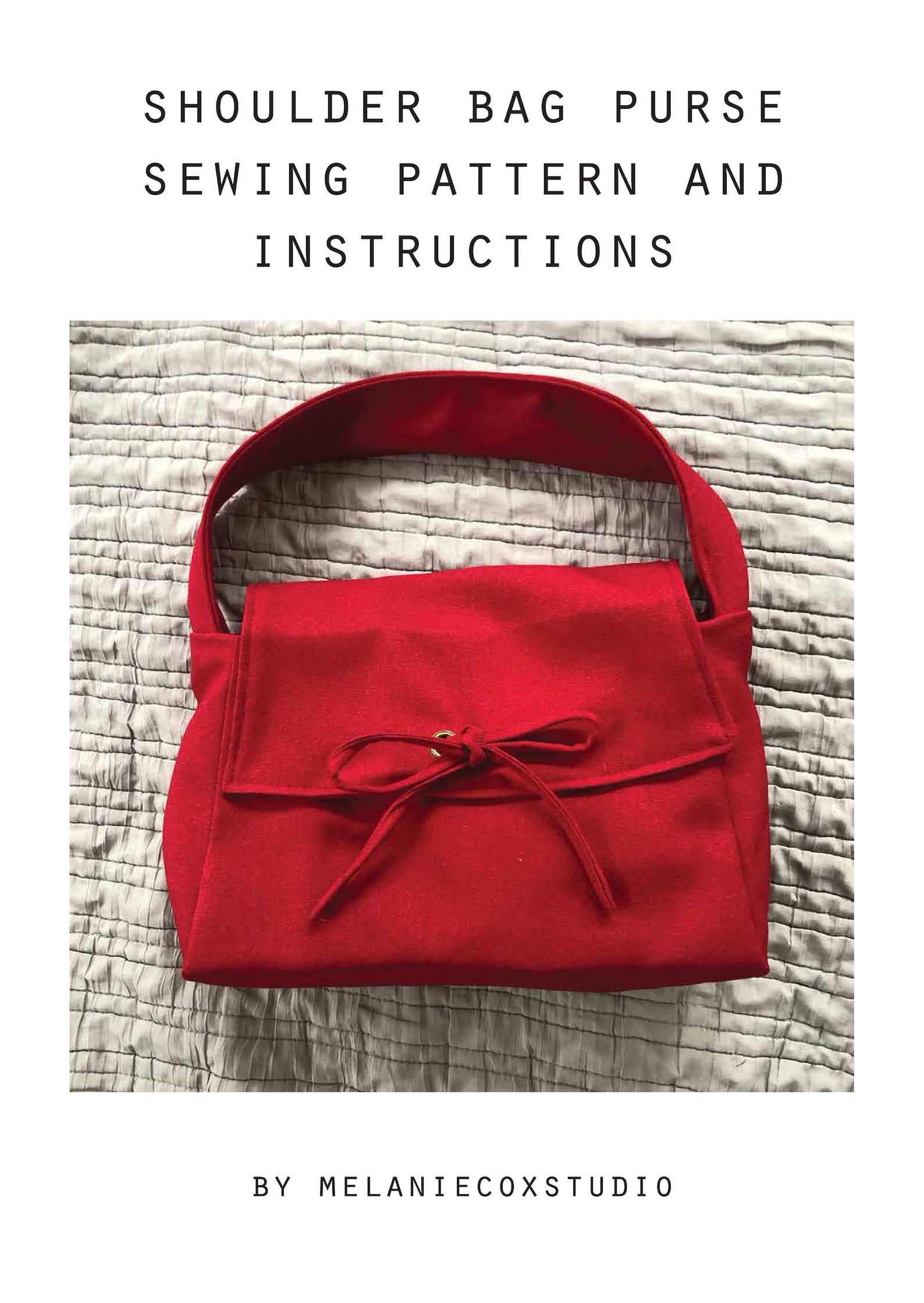 Shoulder Bag Purse Sewing Pattern and Instructions fully Lined Purse