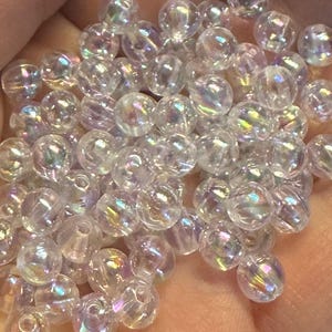 100 AB BUBBLE BEADS 6mm or 8mm