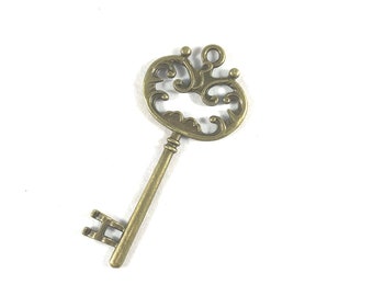 Llave grande Llave maestra grande Bronce antiguo