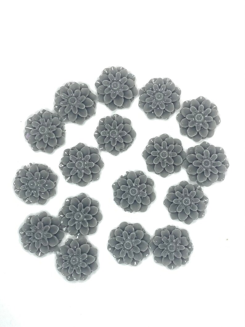 10 Chrysanthemum Cabochon Flower 15mm-Pick Your Color