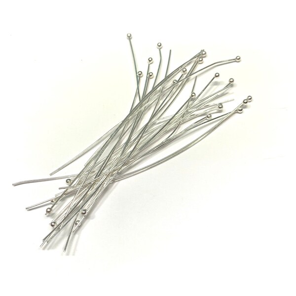 Ball Head Pins Silver Tone 70mm Choose Quantity